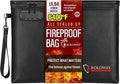 ROLOWAY Fireproof Document Bag, 6400℉ Fireproof Money Bag by ROLOWAY