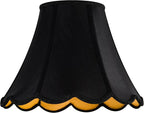 GOSO Black Scalloped Lamp Shades Set of 2 Medium Replac, Braids - Image 9