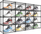 KOKOIN Transparent Plastic Storage Clear Shoe Display Case Box Organizer by KOKOIN