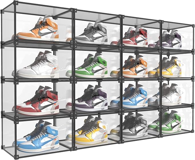 KOKOIN Transparent Plastic Storage Clear Shoe Display Case Box Organizer by KOKOIN