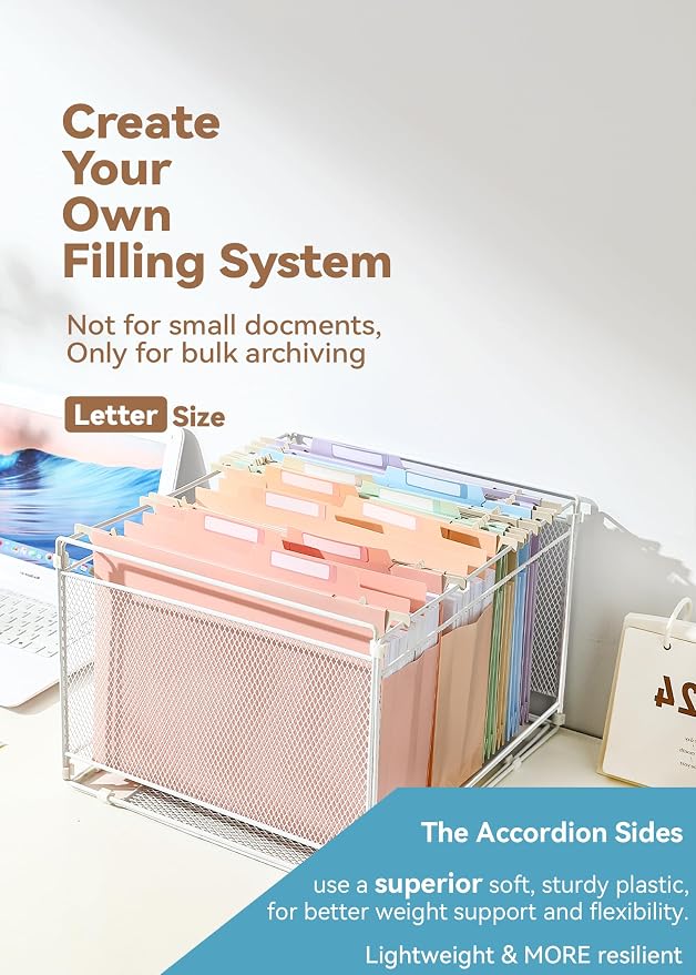 SortRax Plastic High Capacity Hanging File Folders, Letter Size, Heavy Duty - Image 6