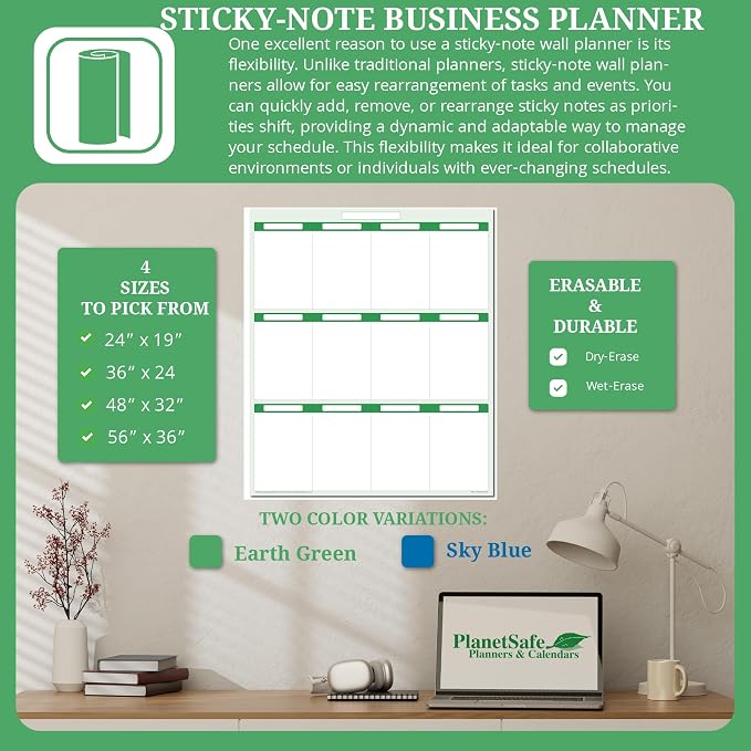 Earth Green12 Section Task, Objective and Goals Planning System Vertical 24"x - Image 5