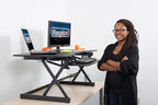 Rocelco 46" Large Height Adjustable Standing Desk Converter - Image 7