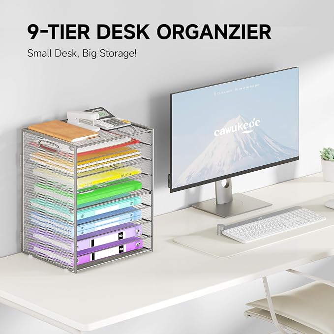 Cawukege 9 Tier Paper Organizer - Image 2