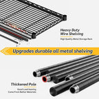 REIBII 75''H Storage Shelves Metal Shelving Unit, 6 Tier Wire Shelving - Image 8
