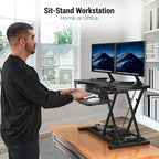 VERSADESK PowerPro™ 36 Inch Electric Standing Desk Converter, Height Adjustable - Image 6