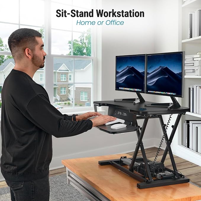 VERSADESK PowerPro™ 36 Inch Electric Standing Desk Converter, Height Adjustable - Image 6