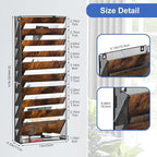 Solinxe 10-Tier Wall File Organizer, Wood Mail Organizer Wall Mounted Paper - Image 6