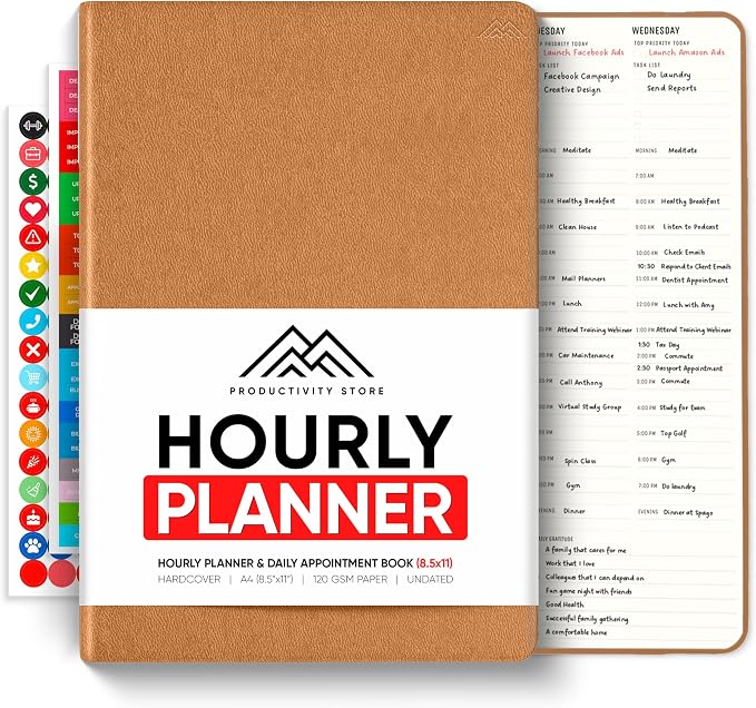 Hourly Planner & Appointment Book by PRODUCTIVITYSTORE
