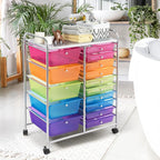 DORTALA 15-Drawer Rolling Storage Cart - Image 8