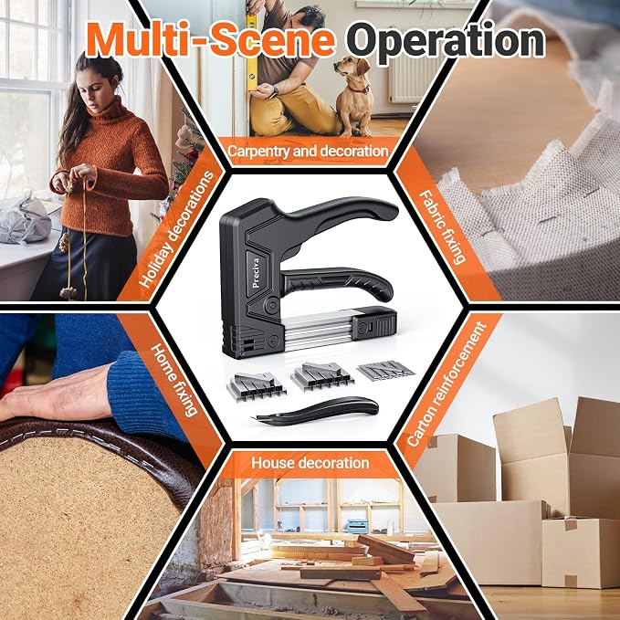 Preciva Self-Adjusting Staple Gun Kit- Heavy Duty Manual Stapler - Image 8