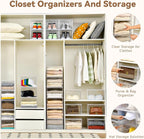 Freebat Closet Organizers and Storage, Acrylic Clear Plastic Storage Bins - Image 4