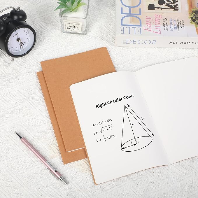 100 Pack Blank Kraft Notebooks, 8.3x5.5 Inches A5 Small Journals Bulk Blank - Image 5