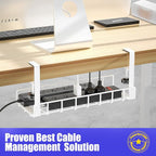 Under Desk Cable Management Tray, Xpatee Upgraded Wire Management No Drill No - Image 6