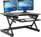 Rocelco 32" Height Adjustable Standing Desk Converter by Rocelco