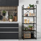 CAPHAUS 5 Tier Bookshelf, 24 Inch Width Free Standing Shelf, Bookcase Shelf - Image 4