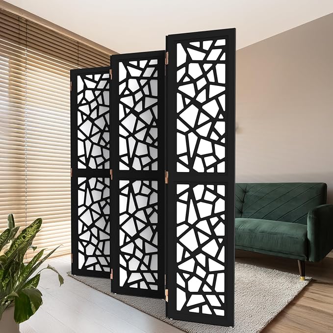 VINGLI 70'' H Room Divider, Non-Woven Fabric Privacy Screen, Indoor Partition - Image 7