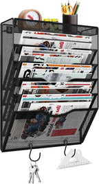 KZWKRG 6 Tier Wall File Organizer Hanging Vertical File Organizer, Wall Mounted by Unknown