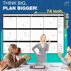 Large Dry Erase Calendar for Wall, Reusable - Image 3