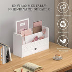 Wisuce Bamboo Mail Organizer Countertop Desktop - Image 3