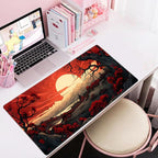 Red and Black Mouse Pad Japanese Mouse Pad XL Black Anime Big Mouse Pads - Image 5