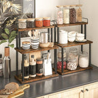 HOOBRO Kitchen Countertop Organizer, Moveable Corner Shelf, Desktop Storage - Image 2