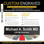 Personalized Name Sign with Name Plate Holder, with Choice of Mounting - Image 2