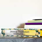 Signs ByLITA Floral Pattern Customized Nameplate | Golden Rose Personalized - Image 3