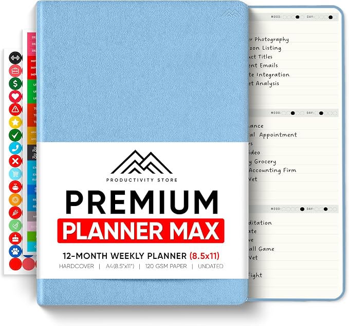 Undated, 2026 Planner, 8.5" x 11" by PRODUCTIVITYSTORE