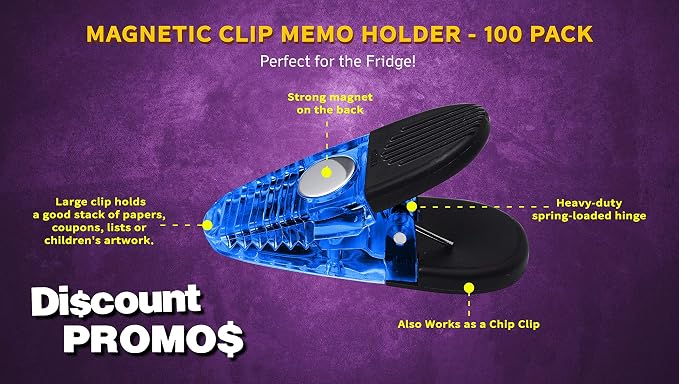 100 Magnetic Memo Holders Set - Image 3