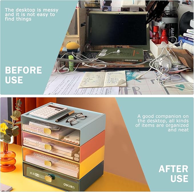 DETEIN 2PACK Stackable Storage Drawers - Image 6