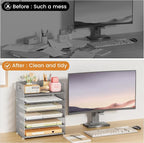 Subekyu 6 Tier Paper Organizer for Desk - Image 2