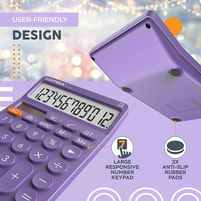 CATIGA 12 Digit Desktop Calculator Basic Desk Calculator - Image 6