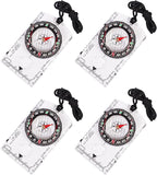 4 Pcs Outdoor Compass with Adjustable Declination, Scale. Multifunctional - Image 2
