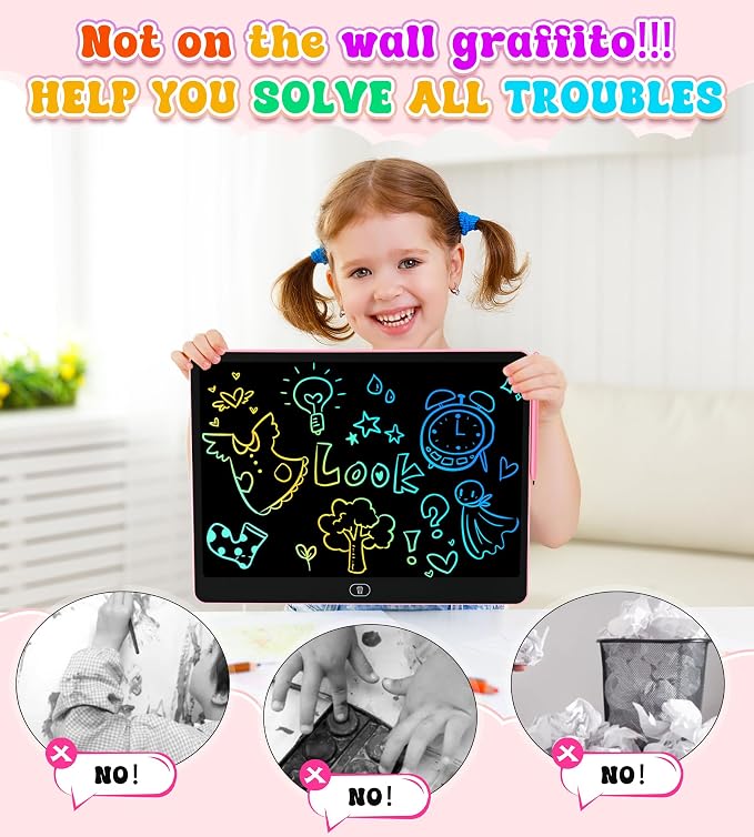 LCD Writing Tablet for Kids, 16 Inch Colorful Doodle Board Drawing Tablets - Image 3