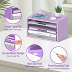 SHARKWOODS Wood Desk Organizer, 3 Tier Paper Tray Organizer - Image 4