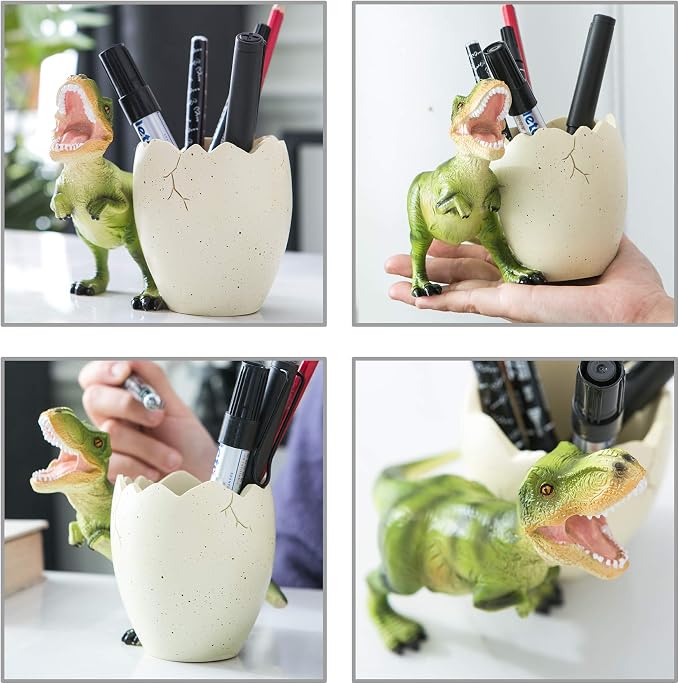Banllis Dinosaur Pen Holder for Desk, Pencil Holder, Cute Fashion Desk - Image 4