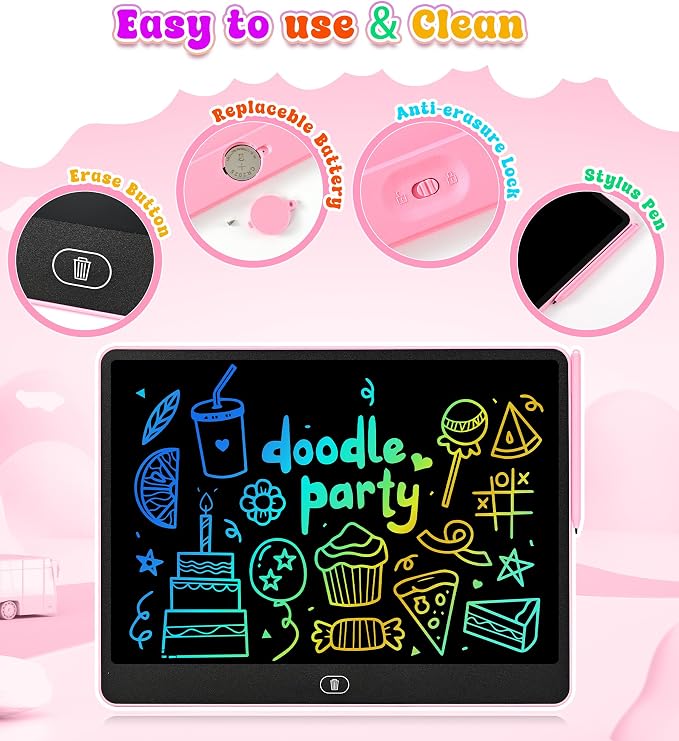 LCD Writing Tablet for Kids, 16 Inch Colorful Doodle Board Drawing Tablets - Image 2