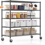 Homdox 5 Tier Storage Racks and Shelving, 3000LBS Commercial Adjustable Wire by HOMDOX