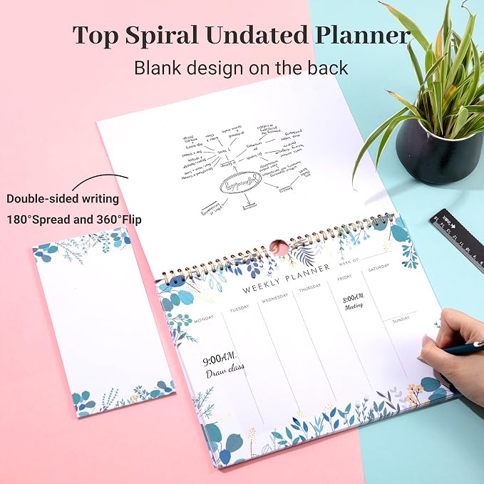 8.5x11 Weekly Planner Notepad Undated To Do List Note pad 52 Weekly Desk Wall - Image 5