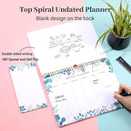8.5x11 Weekly Planner Notepad Undated To Do List Note pad 52 Weekly Desk Wall - Image 5