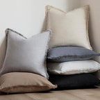 Foindtower Set of 2 Decorative Linen Fringe Throw Pillow Covers Cozy Boho - Image 6