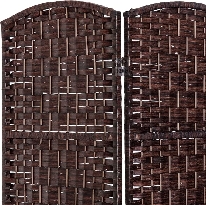 HOMCOM Room Divider, 3 Panel Folding Privacy Screen, 6FT Tall Portable Wicker - Image 8