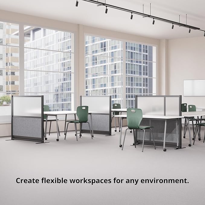 Stand Up Desk Store Workflow Wide Modular Wall | 53'' x 70'' Wall | Expandable - Image 2