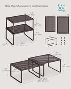 SONGMICS Spice Racks, Countertop Organizers, Shelf Risers, Expandable - Image 2
