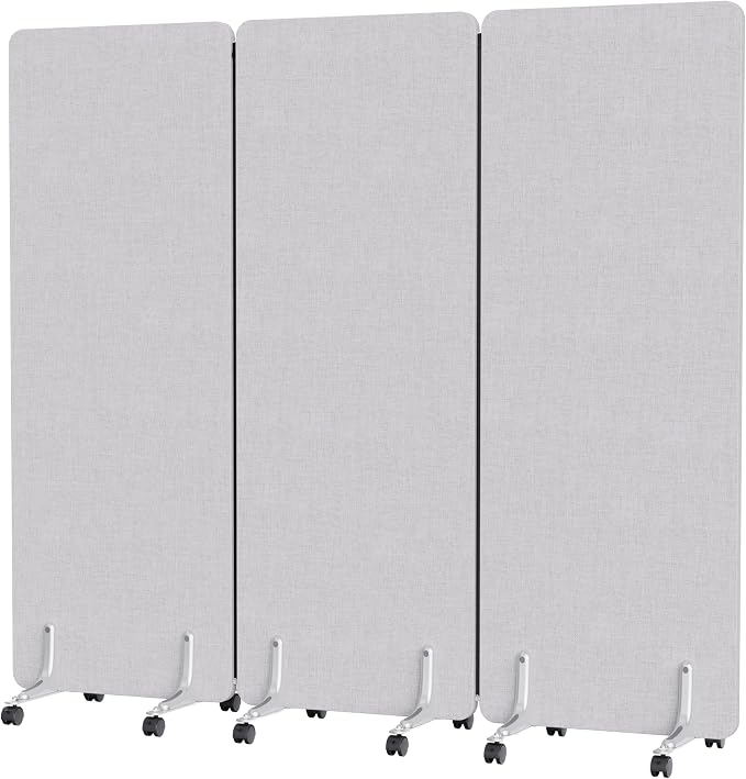 MORDEER 70.8" W x 63" H Freestanding Partition Room Dividers, Acoustic Panels by MORDEER