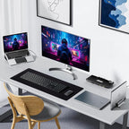 ALOANES Black Waterproof Desk Mat, Large Mouse Pad - Image 2