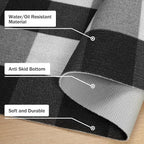 GENIMO Checkered Rug 3x5 Ft Black and White Outdoor Rug Buffalo Plaid Rugs Mat - Image 7