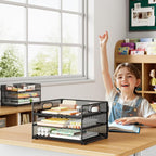 Subekyu 2-Pack 3-Tier Paper Letter Tray Organizer - Image 3