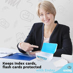 Enday Index Card Holder, 3x5 Note Flash Card Organizer Case, Stackable Index - Image 6